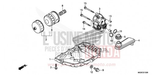 CARTER D'HUILE/POMPE A HUILE NC700DD de 2013